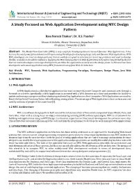 A Study Focused on Web Application Development Using MVC Design Pattern