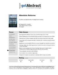Absolute Returns