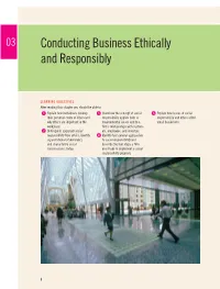 Conducting Business Ethically and Responsibly
