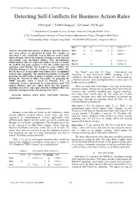 Detecting Self-Conflicts for Business Action Rules