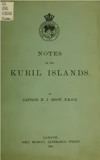 Notes on the Kuril Islands