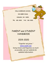 PARENT and STUDENT HANDBOOK 2019-2020