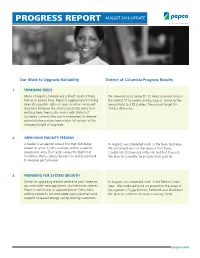 Progress Report – District of Columbia a G St 2016 Pdate