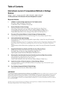 Table of Contents