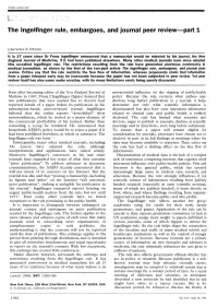 The Ingelfinger Rule, Embargoes, and Journal Peer Review-Part 1
