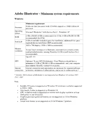Adobe Illustrator - Minimum System Requirements