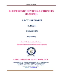 Electronic Devices & Circuits