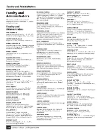 Faculty and Administrators
