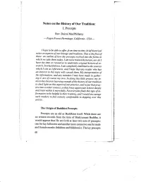 Notes on the History of Our Tradition: I