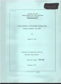 Prepared in Cooperation with the National Park Service Open- File