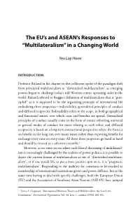 The EU's and ASEAN's Responses to “Multilateralism” in a Changing World