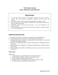 The Paideia School Logic: Deductive and Inductive