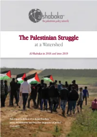 The Palestinian Struggle at a Watershed