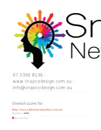 07 5390 8136 - - Info@Snapcodesign.Com.Au