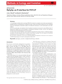 An R Interface for PHYLIP