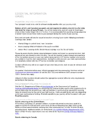 Essential Information Israel