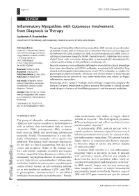 Inflammatory Myopathies with Cutaneous Involvement