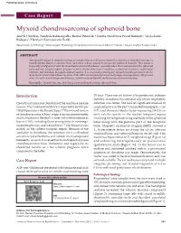 Myxoid Chondrosarcoma of Sphenoid Bone