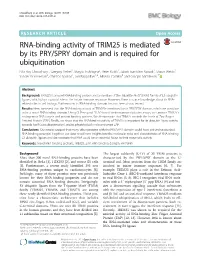 RNA-Binding Activity of TRIM25 Is Mediated by Its PRY/SPRY Domain