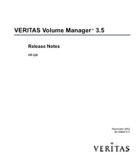 VERITAS Volume Manager™ (Vxvm¨) Release 3.5