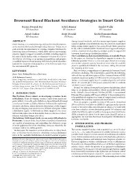 Brownout Based Blackout Avoidance Strategies in Smart Grids