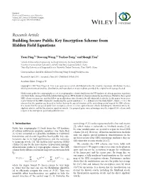 Building Secure Public Key Encryption Scheme from Hidden Field Equations