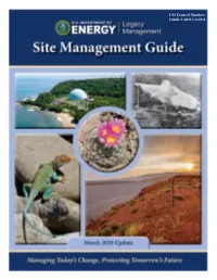 Site Management Guide Data