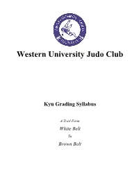 WD PG Kyu Grading Syllabus