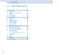 6.3.3 Distal Radius and Wrist