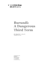 Burundi: a Dangerous Third Term