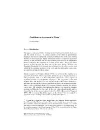 Conditions on Agreement in Yimas*