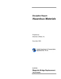 Discipline Report Hazardous Materials