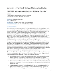 Introduction to Archives & Digital Curation
