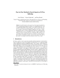 Peer-To-Peer Similarity Search Based on M-Tree Indexing