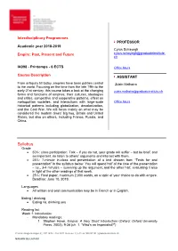 Syllabus Grade  50%: Class Participation