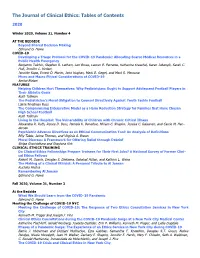 Tables of Contents