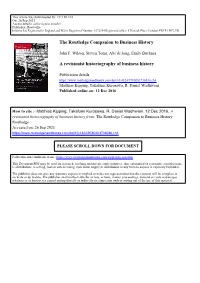 A Revisionist Historiography of Business History