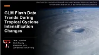 GLM Flash Data Trends in Tropical Cyclone Intensification Changes