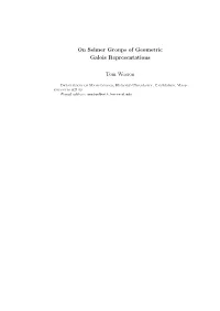 On Selmer Groups of Geometric Galois Representations Tom Weston