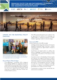 Pacific Cimate Change Migration and Human Security Programme