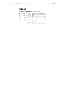 Page Numbers in Bold Type Relate to Monograph Titles Index A769