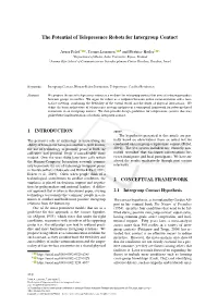 The Potential of Telepresence Robots for Intergroup Contact
