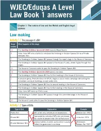 WJEC/Eduqas a Level Law Book 1 Answers