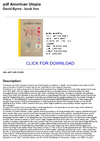 &lt;9E8f50c&gt; Pdf American Utopia David Byrne