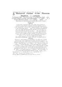 A Historical Outline of the Theorem of Implicit Nctions