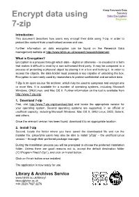 Encrypt Data Using 7-Zip • Avoid Using a Single Well-Known Word