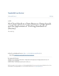 Firing Squads and the Euphemism of "Evolving Standards of Decency" Alexander Vey