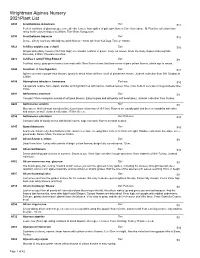 2021 Plant List