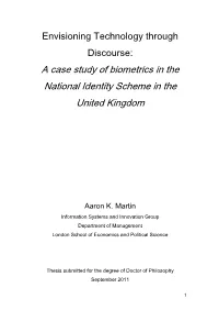 A Case Study of Biometrics in the National Identity Scheme in the United Kingdom