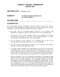 Accessible Transit Services Plan: 2011 Status Report